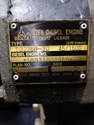 Deutz TD226B – 3D Generator 220V/440V 50KVA