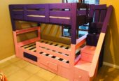 Double and single Strong wooden bunkbeds