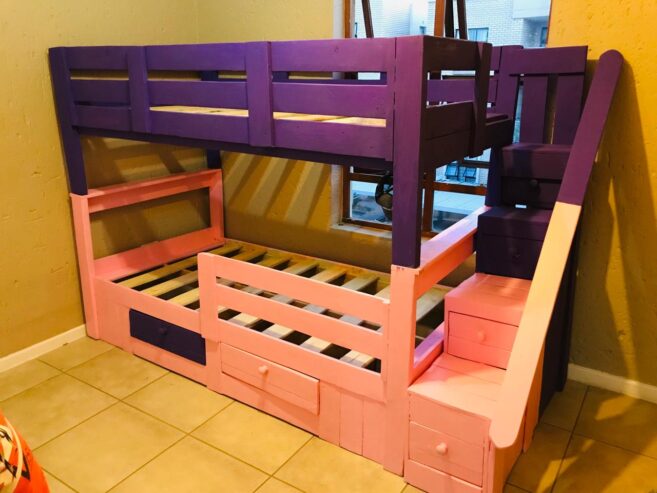 Double and single Strong wooden bunkbeds