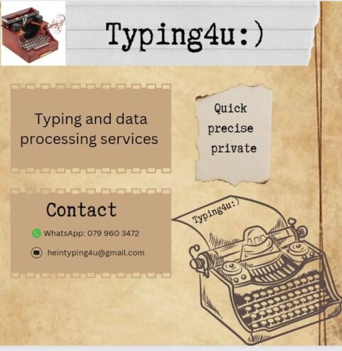 Professional Typist Available – Fast and Accurate Typing Services