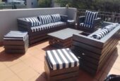 Outdoor patio furniture made of strong wood