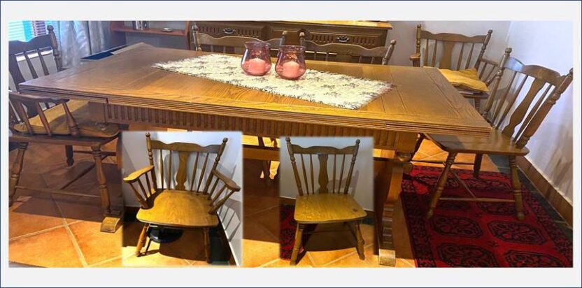 6seater dining room table and chairs