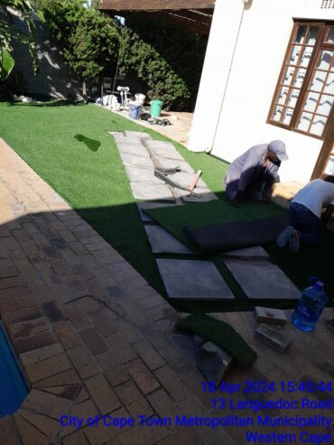 Artificial grass turf installations