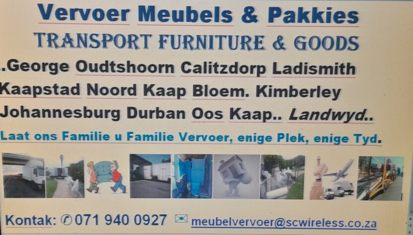 Moving Furniture and Goods across South Africa