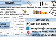 Leaf Springs; Coil Springs and accessories