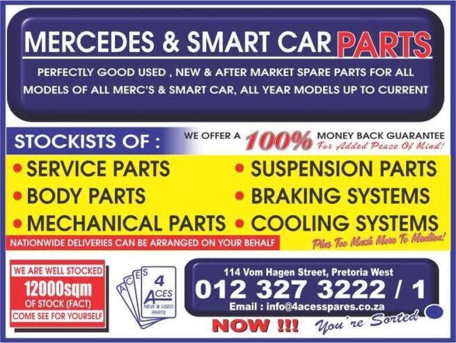 SPECIALIST IN MERCEDES, AUDI & SMART CAR PARTS