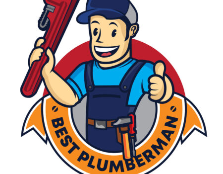 plumbing-man-logo-in-retro-style-vector-391410760