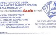 SPECIALIST IN MERCEDES, AUDI & SMART CAR PARTS