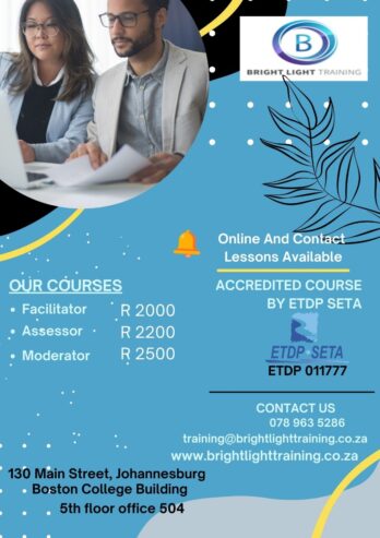 Assessor Training accredited with etdp seta