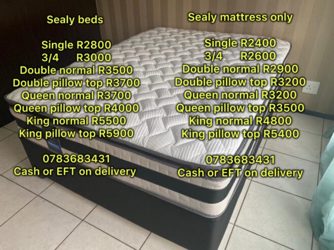 Sealy beds for sale, same day delivery and cash on delivery 0783683431