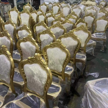 Golden Trim Louis Chairs