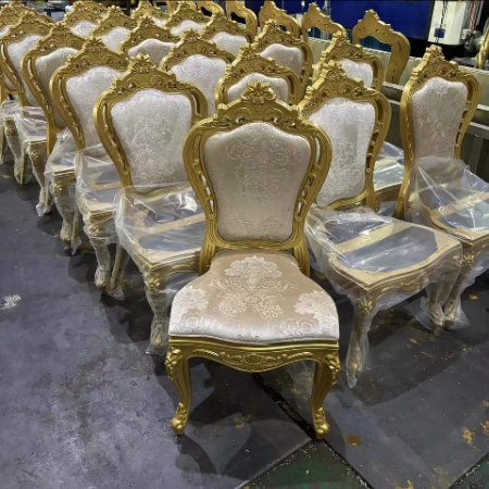 Golden Trim Louis Chairs