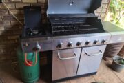 Alva 6 burner and one pot +13kg gas cylinder and cover