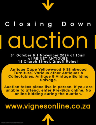 Reinet Antiques Closing Down Sale