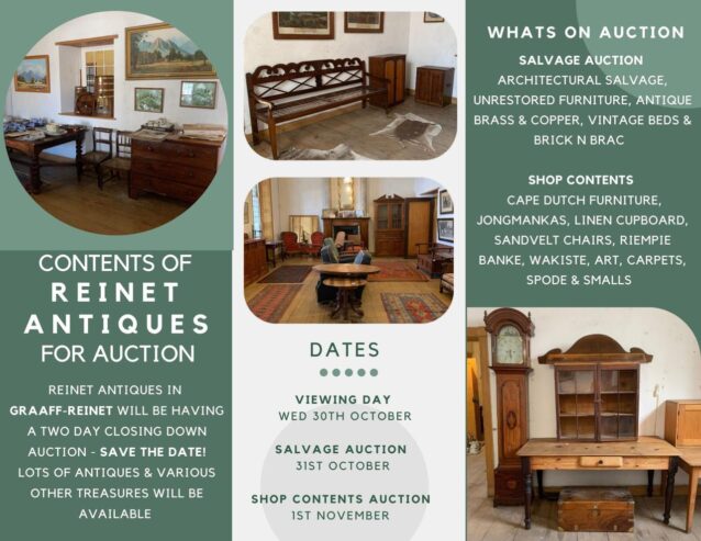 Reinet Antiques Closing Down Sale