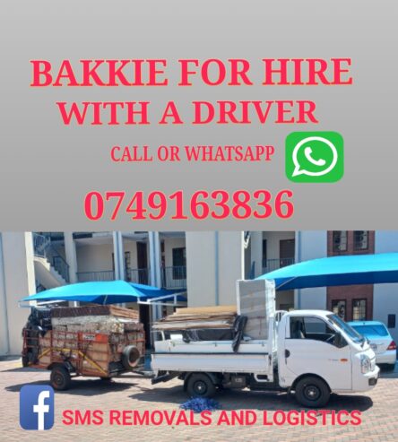 Bakkie for hire with driver for furniture Removals