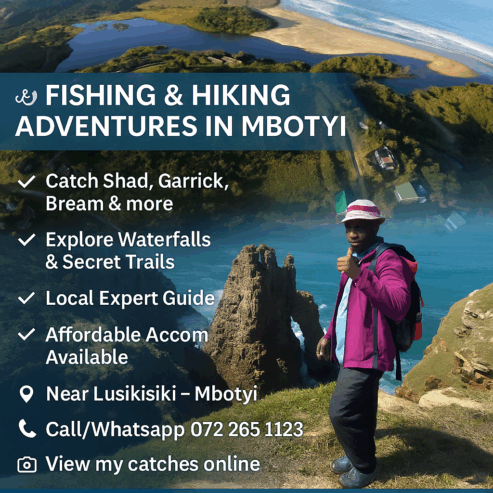 Fishing and Hiking at Mbotyi Waterfall Bluff Transkei