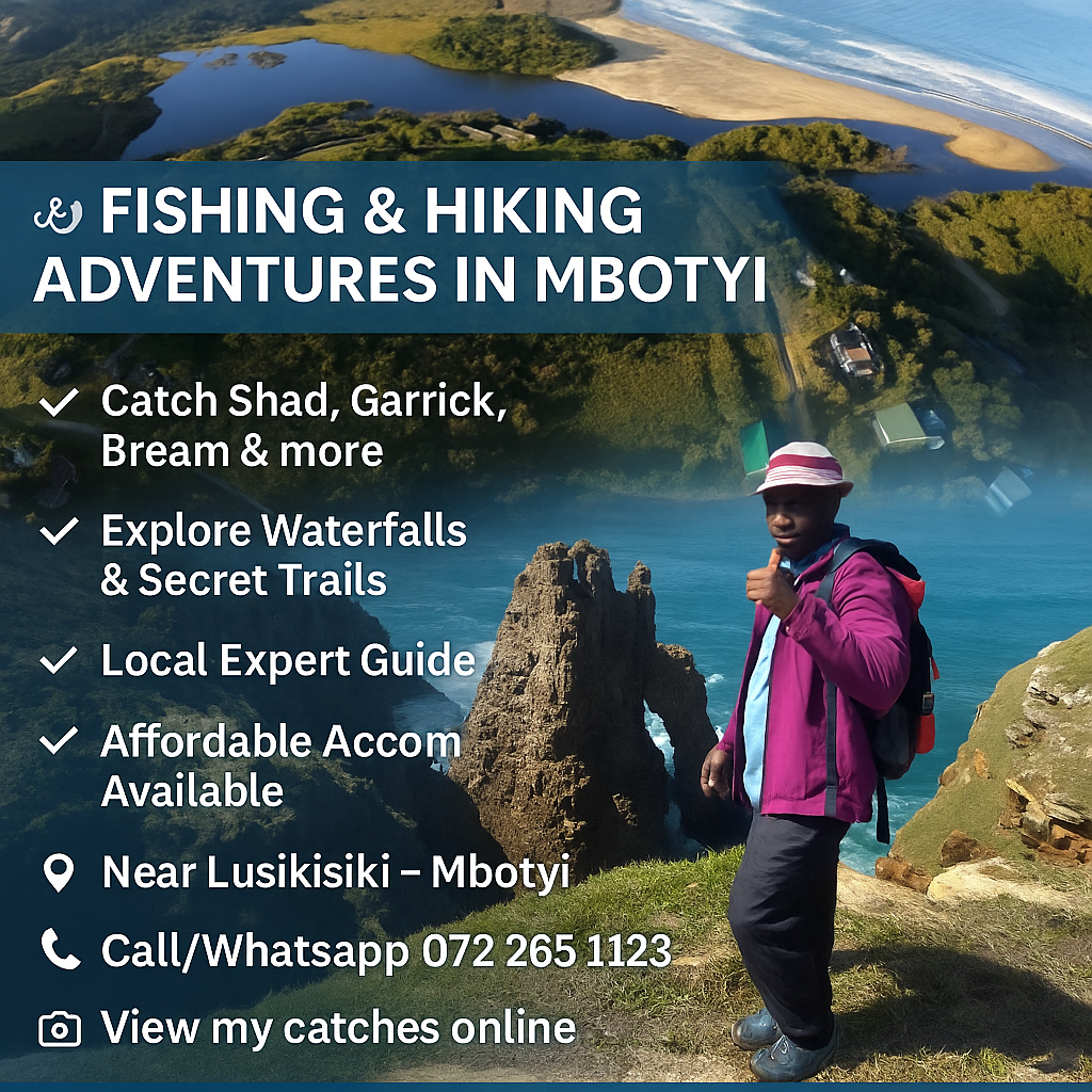 Fishing and Hiking at Mbotyi Waterfall Bluff Transkei
