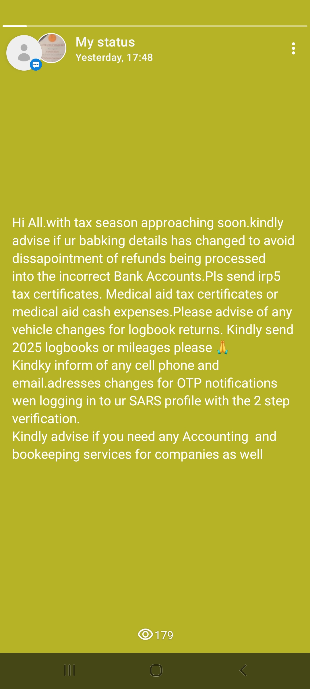Personal Income tax Returns accounting and bookkeeping services